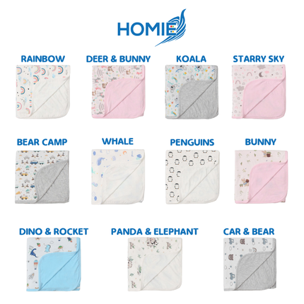 HOMIE Cozy Baby Bamboo Rayon Swaddling Blanket (size120x120cm)