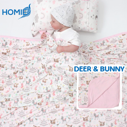 HOMIE Cozy Baby Bamboo Rayon Swaddling Blanket (size120x120cm)