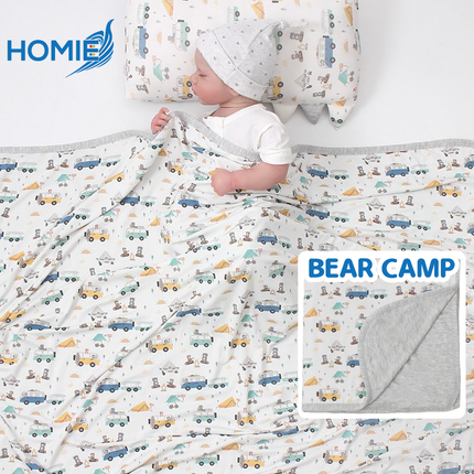 HOMIE Cozy Baby Bamboo Rayon Swaddling Blanket (size120x120cm)