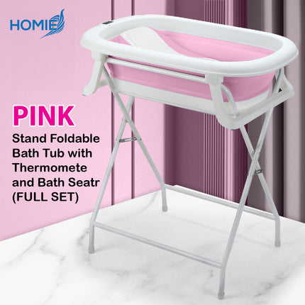 Stand Foldable Bathtub with Thermometer