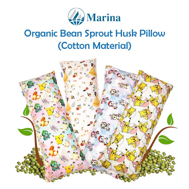 🏅【Baby Organic Bean Sprout Husk Pillow】 Beansprout Pillow Baby pillow#100% handmade in Singapore