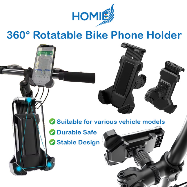 360° Rotatable Bike Phone Holder / Stable / Multifunctional Stroller Essential Phones Holders