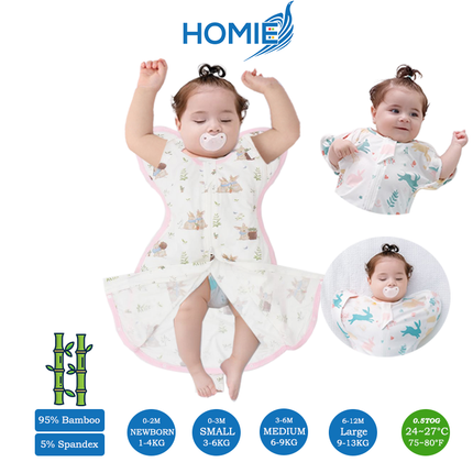 (B)S, M, L - BUTTON Swaddle Sack/ 2 Ways Zipper & Leg Freedom (Copy)