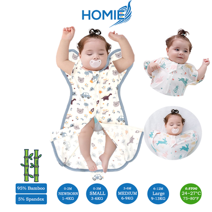 (B)S, M, L - BUTTON Swaddle Sack/ 2 Ways Zipper & Leg Freedom (Copy)