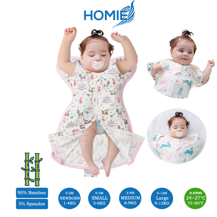 (B)S, M, L - BUTTON Swaddle Sack/ 2 Ways Zipper & Leg Freedom (Copy)