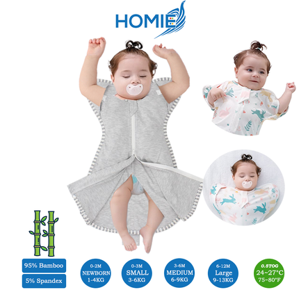 (B)S, M, L - BUTTON Swaddle Sack/ 2 Ways Zipper & Leg Freedom (Copy)