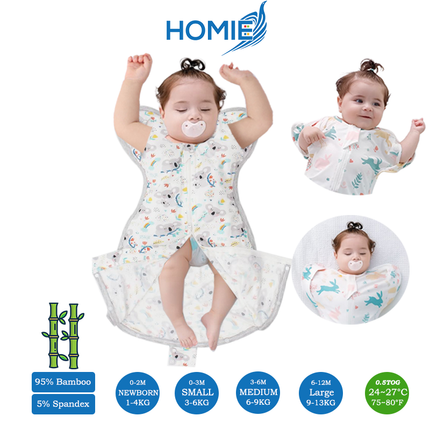 (B)S, M, L - BUTTON Swaddle Sack/ 2 Ways Zipper & Leg Freedom (Copy)