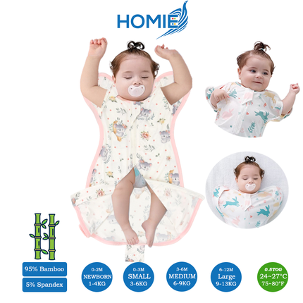 (B)S, M, L - BUTTON Swaddle Sack/ 2 Ways Zipper & Leg Freedom (Copy)