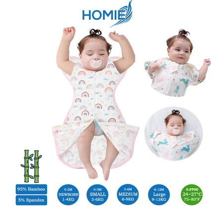 (B)S, M, L - BUTTON Swaddle Sack/ 2 Ways Zipper & Leg Freedom (Copy)