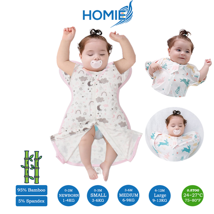 (B)S, M, L - BUTTON Swaddle Sack/ 2 Ways Zipper & Leg Freedom (Copy)