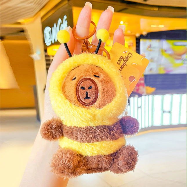 🐝🦫CAPYBARA & BEE Cartoon Keychain Charm