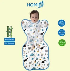 ARMS UP SWADDLE AND SLEEPING BAG organic bamboo cotton infant sleep sack (Small and Medium Only)