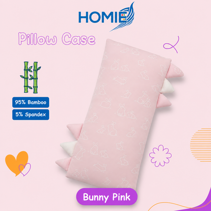 Pink Bunny Ultra Soft Bamboo Baby Pillows /Baby Bolster FULL SET