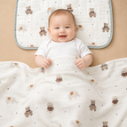 Teddy Bear Muslin Swaddle
