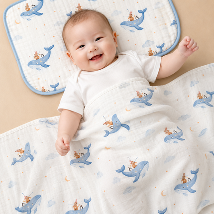 Bamboo Muslin Swaddle Blanket (120x120cm)