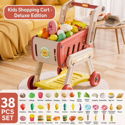 Supermarket ,Shopping Cart Child Pretend Play Set Educational Development