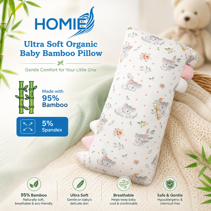 Ultra Soft Bamboo Baby Pillows /Baby Bolster FULL SET