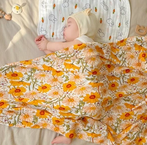 Bamboo Muslin Swaddle Blanket (120x120cm)