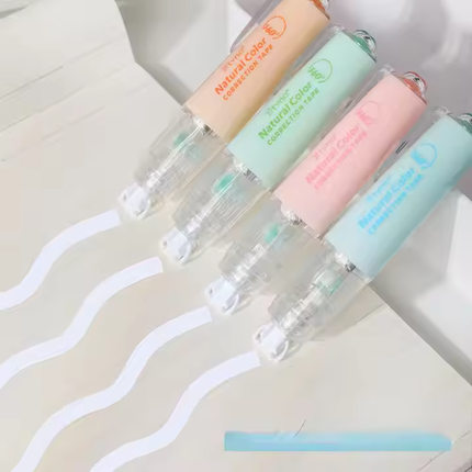 Press-Type Pen Style Correction Tape – Refillable Transparent Student Corrector for Smooth & Precise Fixing