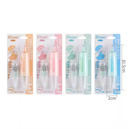 Press-Type Pen Style Correction Tape – Refillable Transparent Student Corrector for Smooth & Precise Fixing