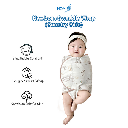 HOMIE Newborn Baby Swaddle Wrap-Baby Sleeping Bag (Thin & Anti-Startle Swaddles) Anti-Startle Design
