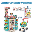 Shopping Cart Cashier 47 pcs (Cyan)