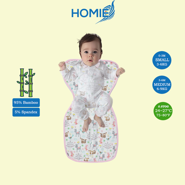 Swaddle and Sleeping Bag (Bamboo & Cotton) Small & Medium ONLY