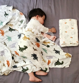 Bamboo Muslin Swaddle Blanket (120x120cm)
