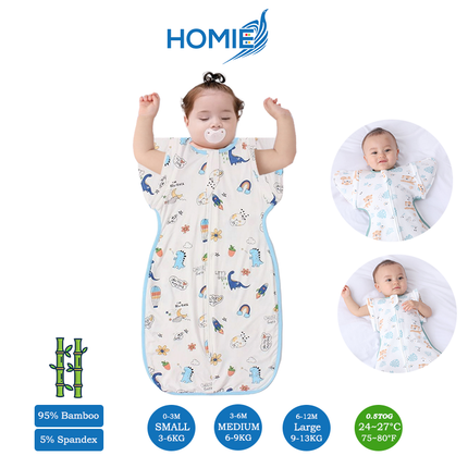 (A) 2 in 1 Transitional Swaddle Cotton & Bamboo Material
