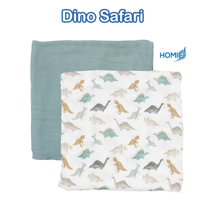 Homie Bamboo Muslin Swaddle Duo (2 Qty in Box)