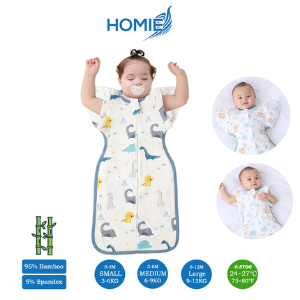 (A) 2 in 1 Transitional Swaddle Cotton & Bamboo Material