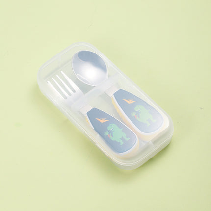 Short-Handle Spoon & Fork - Portable Kids 304 Stainless Steel Cutlery Set