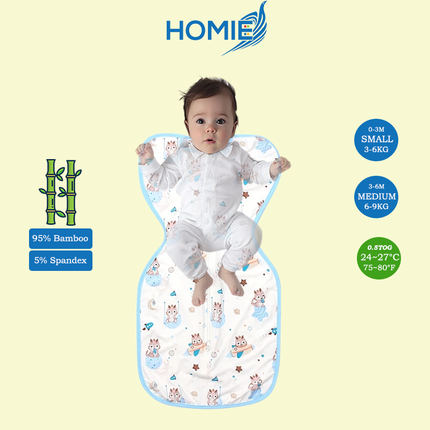 Swaddle and Sleeping Bag (Bamboo & Cotton) Small & Medium ONLY