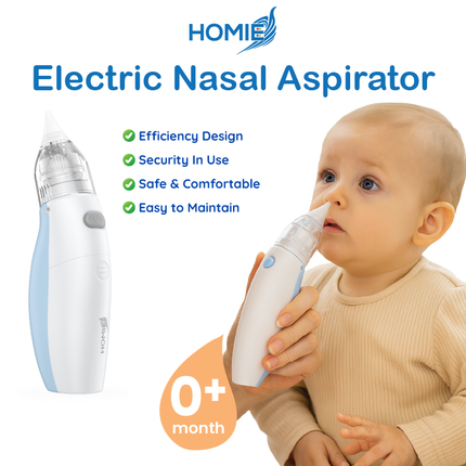 HOMIE🏅【Electric Nasal Aspirator】Baby Safety Nose Suction Cleaner with Battery