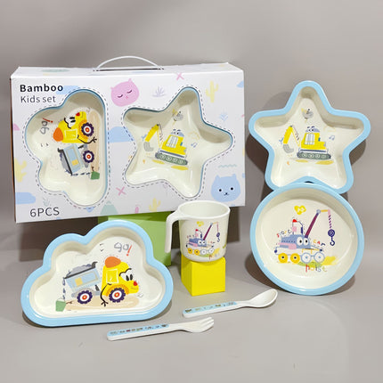 Bamboo Fibre Kids Dinnerware Set/Eco-Friendly/Dish Washer Safe/Easy Clean/Cute Design/Durable
