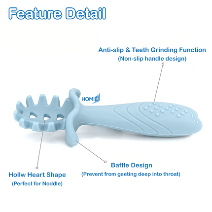 3 in 1 Baby Silicone Food Scraping Spoon – Ideal for Fruit Purée & Baby Meals