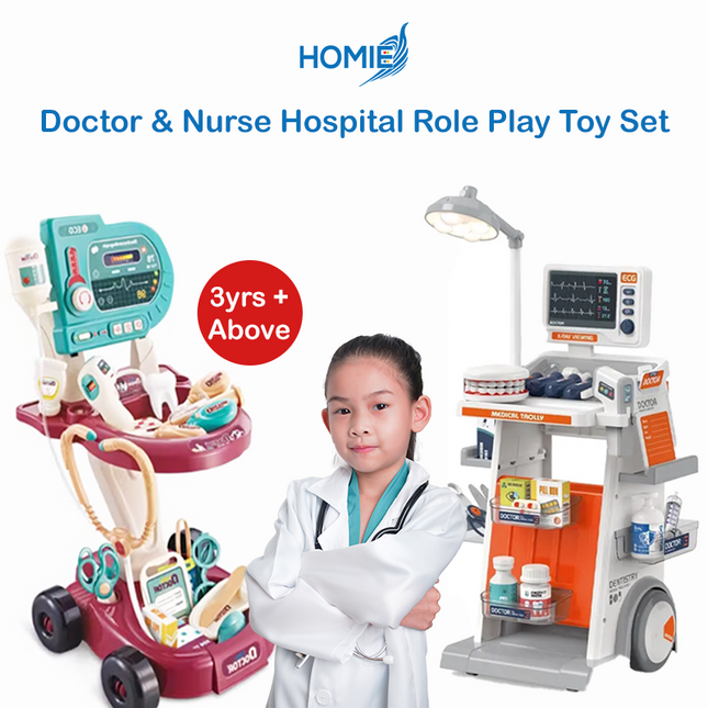 HOMIE Doctor & Nurse Hospital Role Play Toy Medical Set