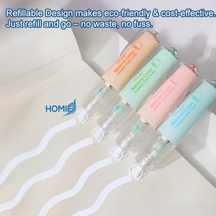 Press-Type Pen Style Correction Tape (Refillable Transparent)