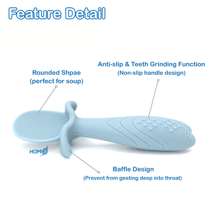 3 in 1 Baby Silicone Food Scraping Spoon – Ideal for Fruit Purée & Baby Meals
