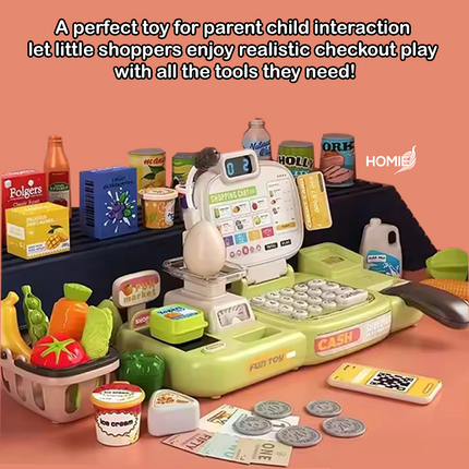 Mini Mart Cash Register Toy with Conveyor & Calculator