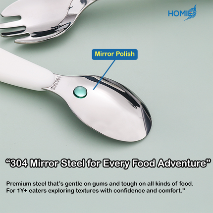 304 Stainless Steel Portable Kids Cutlery Set /Portable/Durable/Lightweight/Food grade