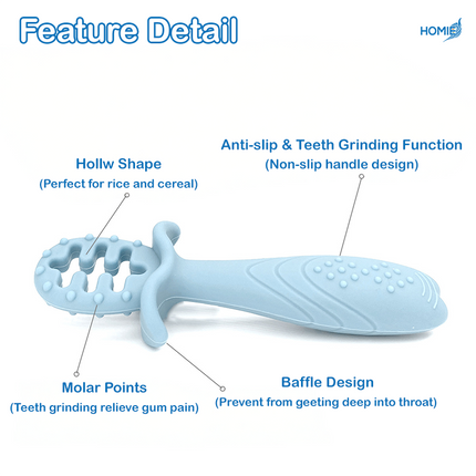 3 in 1 Baby Silicone Food Scraping Spoon – Ideal for Fruit Purée & Baby Meals