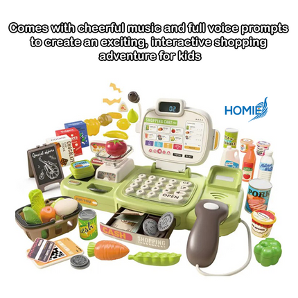 Mini Mart Cash Register Toy with Conveyor & Calculator