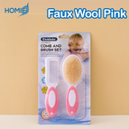 Comb & Brush (Faux Wool Pink)