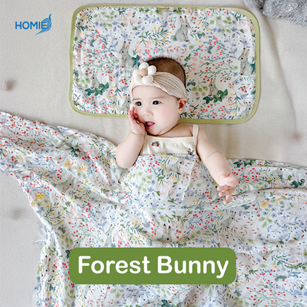 HOMIE Bamboo Muslin Swaddle Blanket – Ultra-Soft & Breathable (120x120cm)