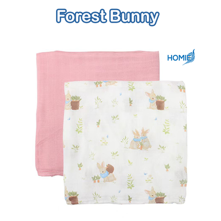 Homie Bamboo Muslin Swaddle Duo (2 Qty in Box)