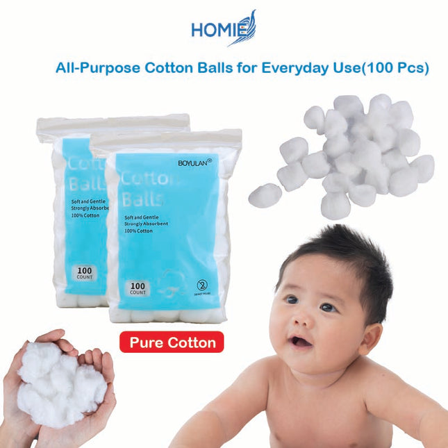All-Purpose Cotton Balls for Everyday Use(100 Pcs)