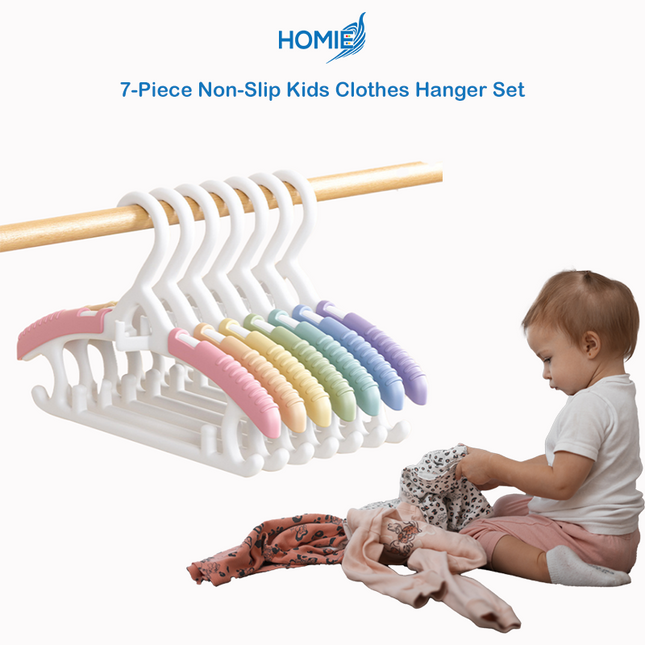7-Piece Non-Slip Kids Clothes Hanger Set