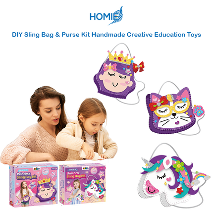 DIY SLING BAG AND PURSE KIT handmade creative craft education toys (Girls Fashion Set)