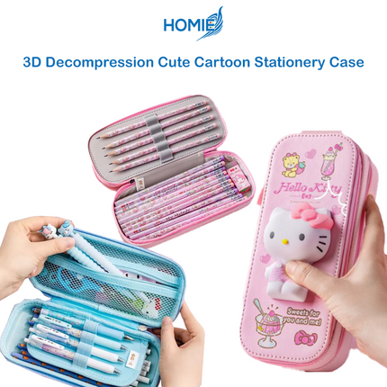 3D Decompression Cute Cartoon Stationery Case